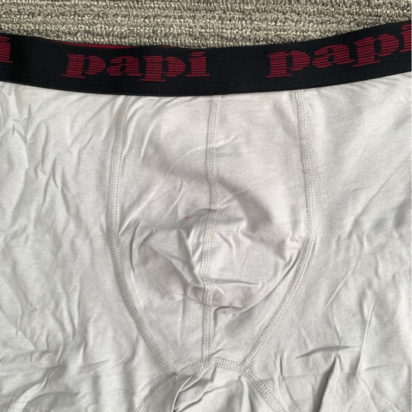 PAPI MENS BRAND NEW LIGHT GRAY COTTON STRETCH BOXER BRIEF MEDIUM (1 PAIR ONLY) - Picture 3 of 10